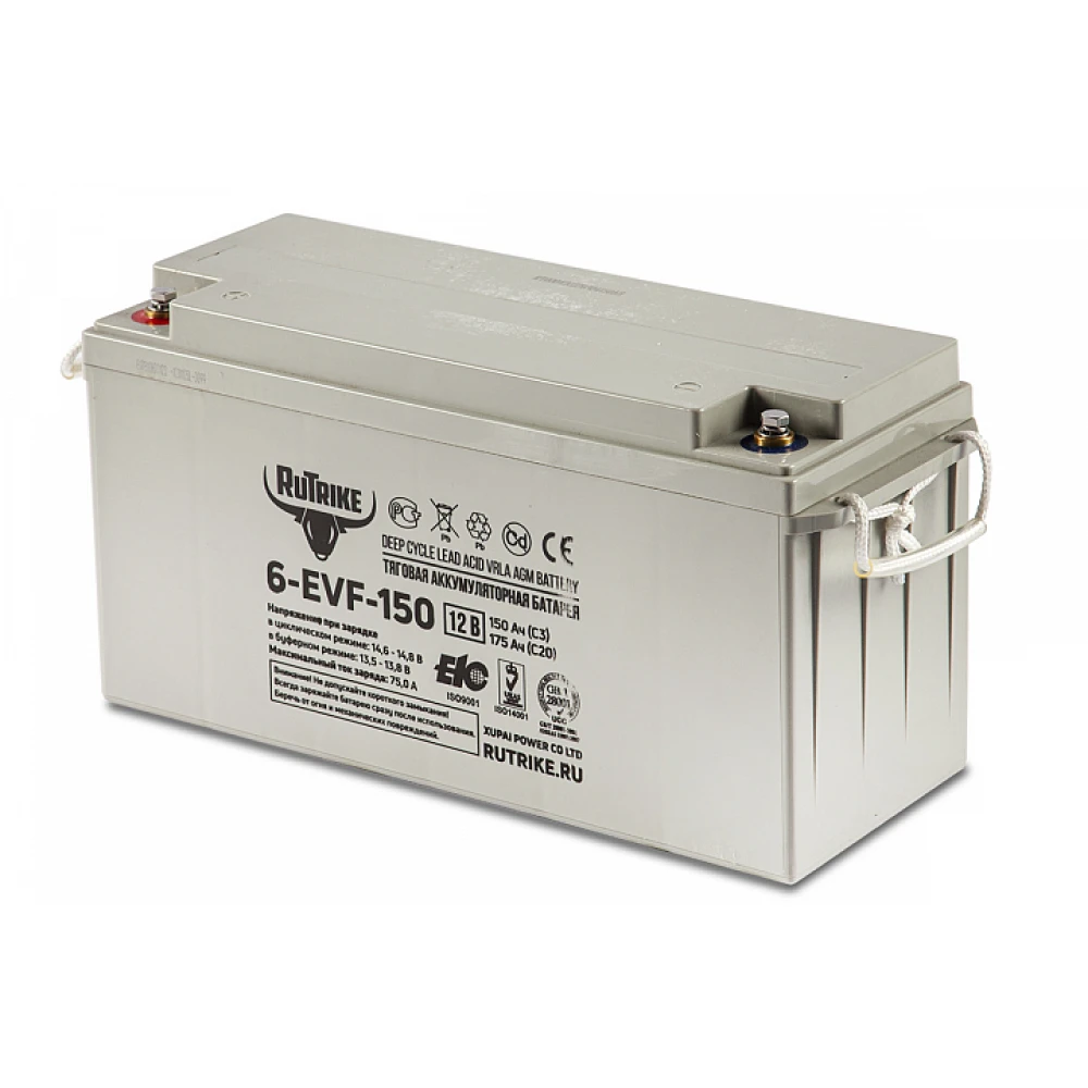 Тяговый аккумулятор RuTrike 6-EVF-150 (12 В 150A/H C3) 3